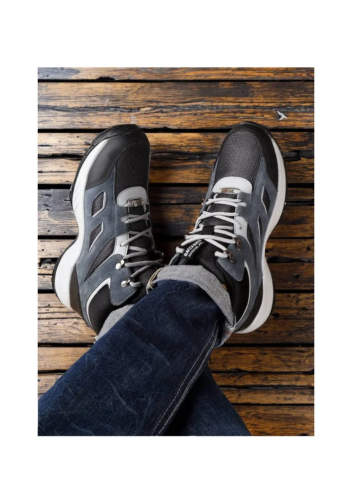 Bacca Bucci Steel Grey Stompster Adventure Boots for Men | Best Price UAE